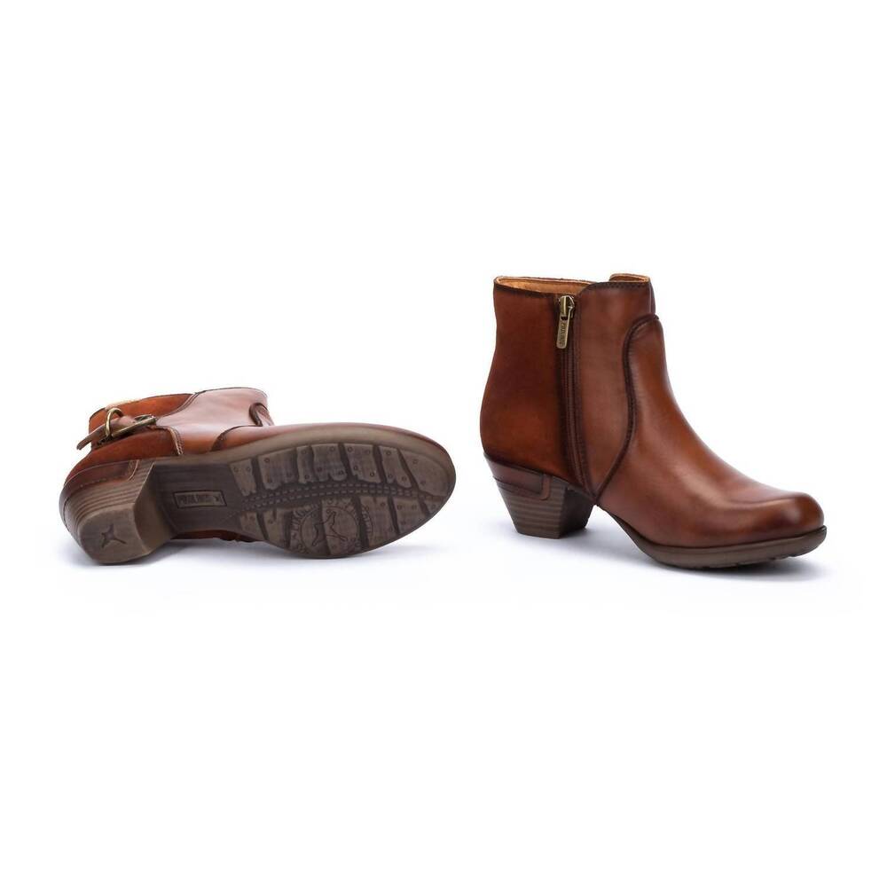 NEW PIKOLINOS women's rotterdam ankle boots in cuero - Picture 5 of 6